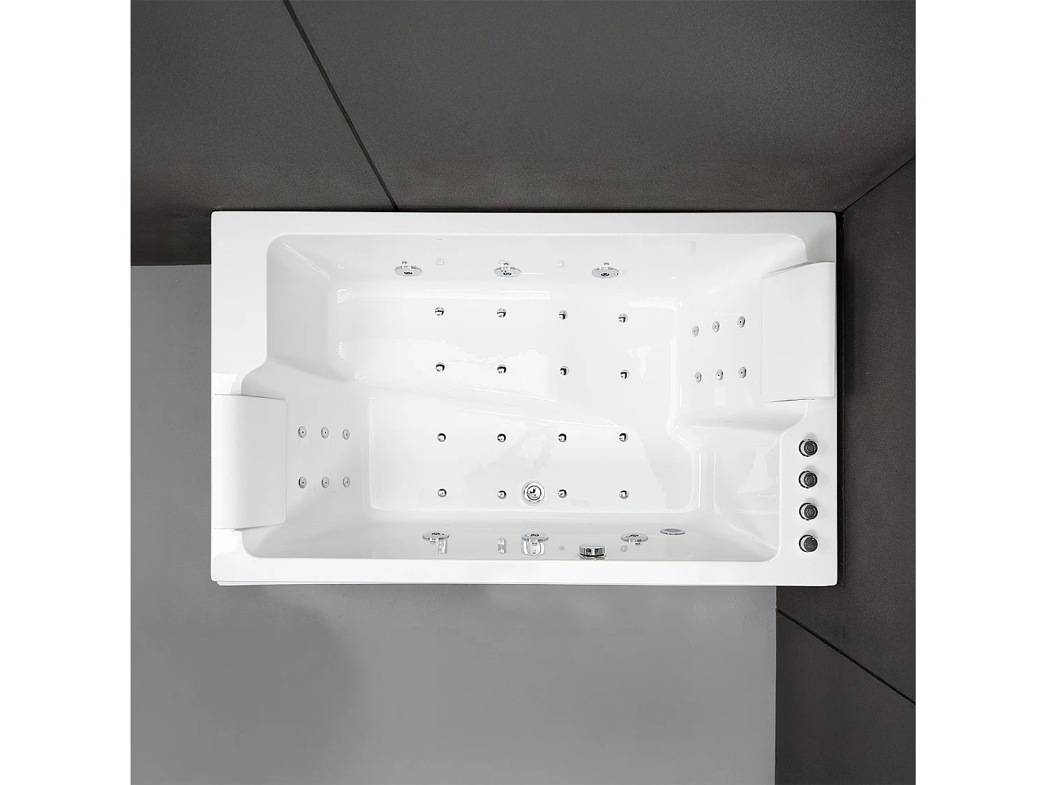 Baignoire Balnéo Cetana duo Wave 170  x100  x63  cm, by SPALINA