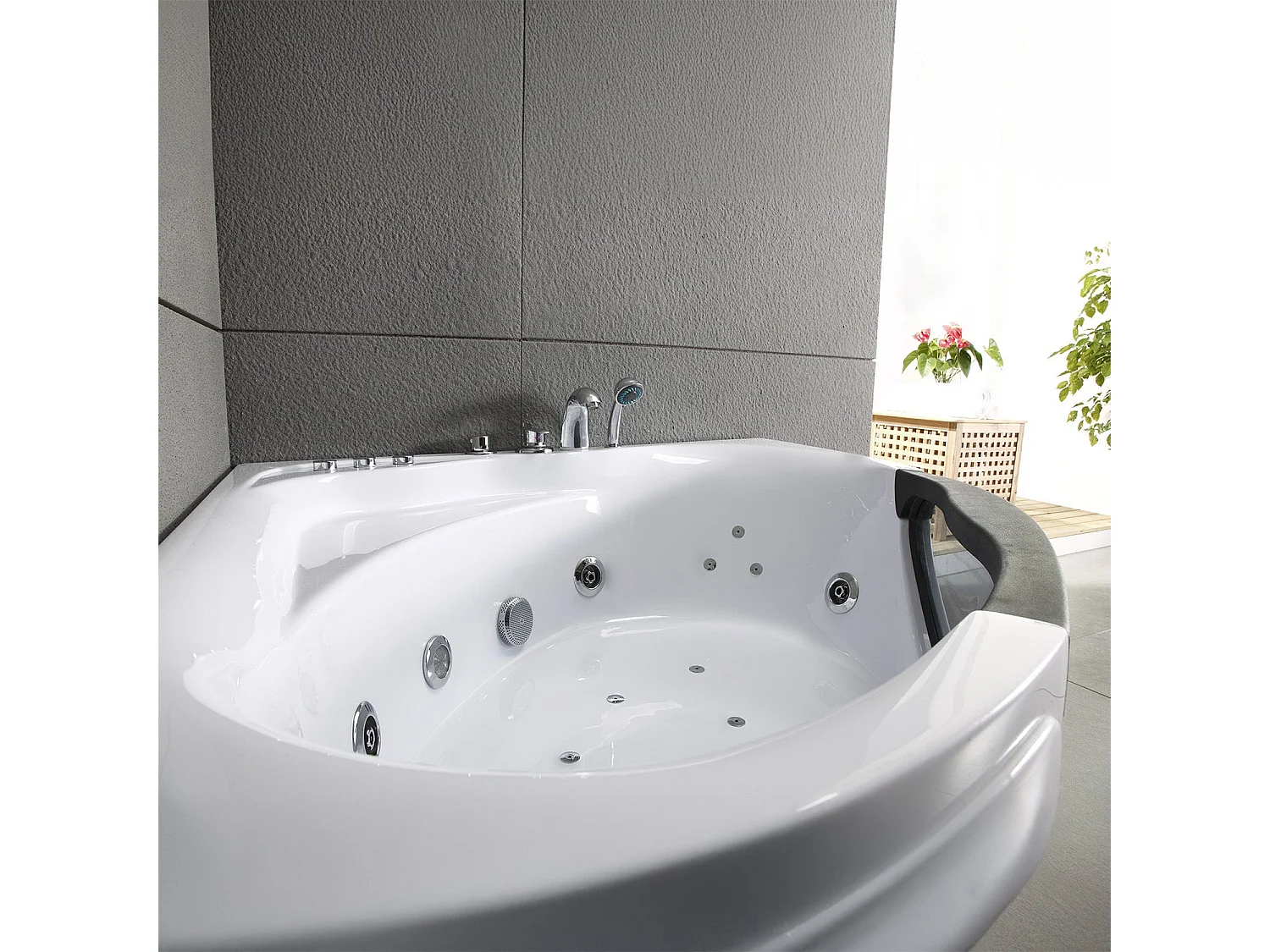 Baignoire Balnéo Tasmanie Jets 135  x135  x54  cm, by SPALINA