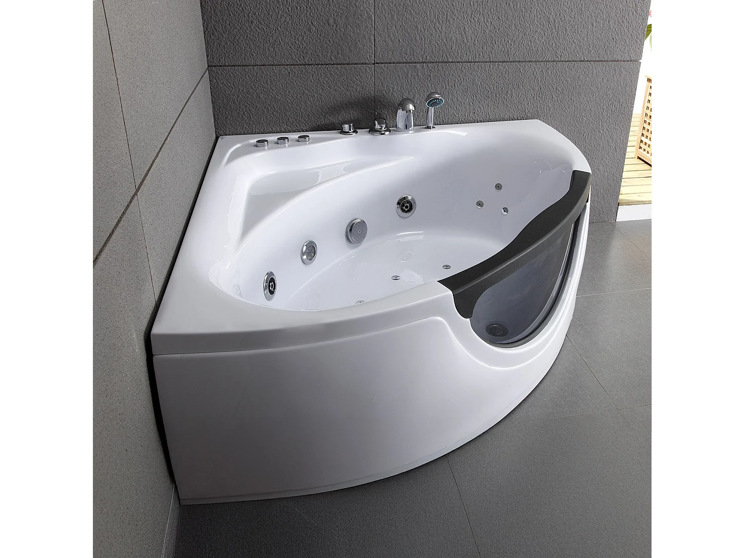 Baignoire Balnéo Tasmanie Jets 135  x135  x54  cm, by SPALINA