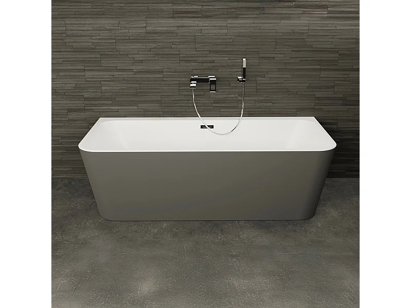 Baignoire Ilot Mint 180 grise 180  x81  x57  cm, by SPALINA