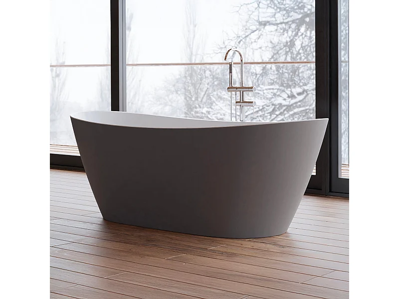 Baignoire Ilot Venecia 170 grise 170  x80  x57  cm, by SPALINA