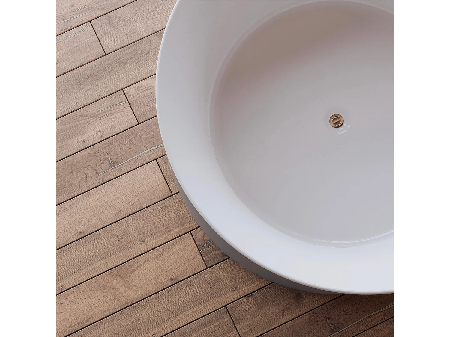 Baignoire Ilot Loom 2.0 130 grise 130  x130  x58  cm, by SPALINA