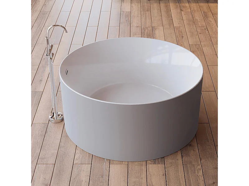 Baignoire Ilot Loom 2.0 130 grise 130  x130  x58  cm, by SPALINA