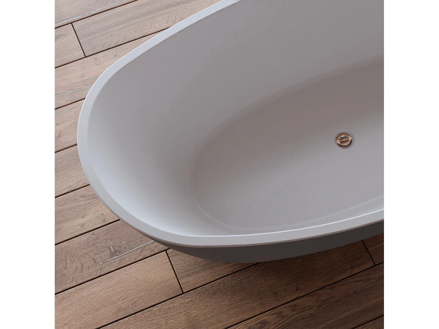 Baignoire Ilot Neroon 2.0 170 grise 170  x80  x60  cm, by SPALINA