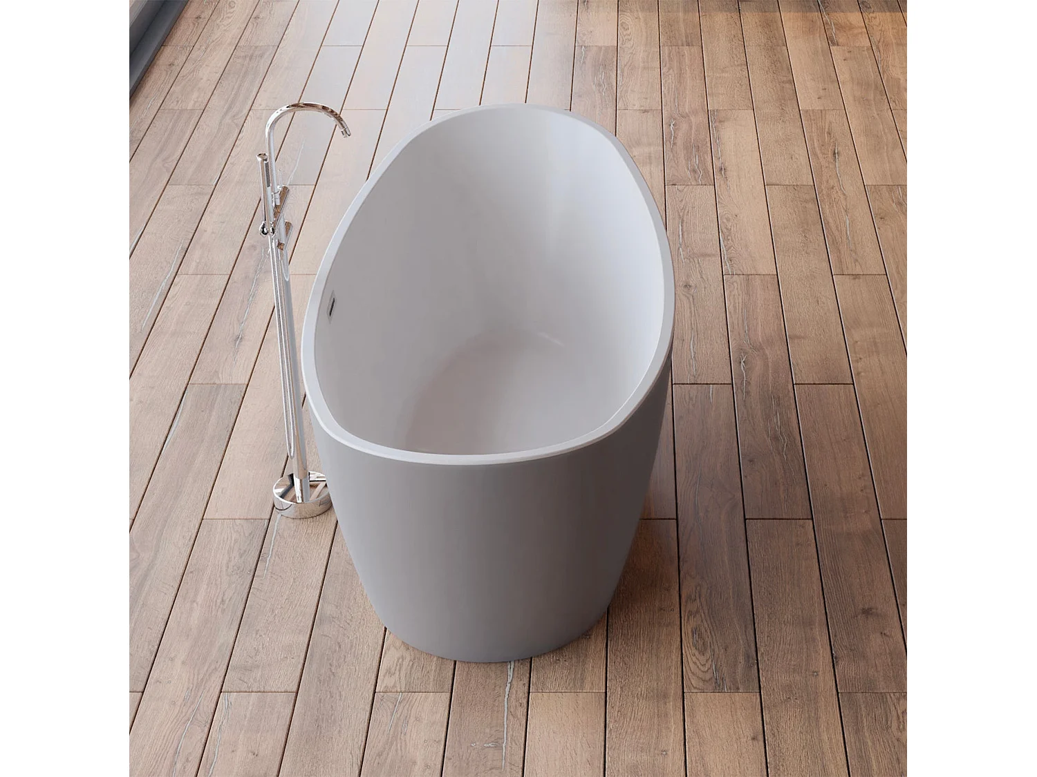 Baignoire Ilot Neroon 2.0 170 grise 170  x80  x60  cm, by SPALINA