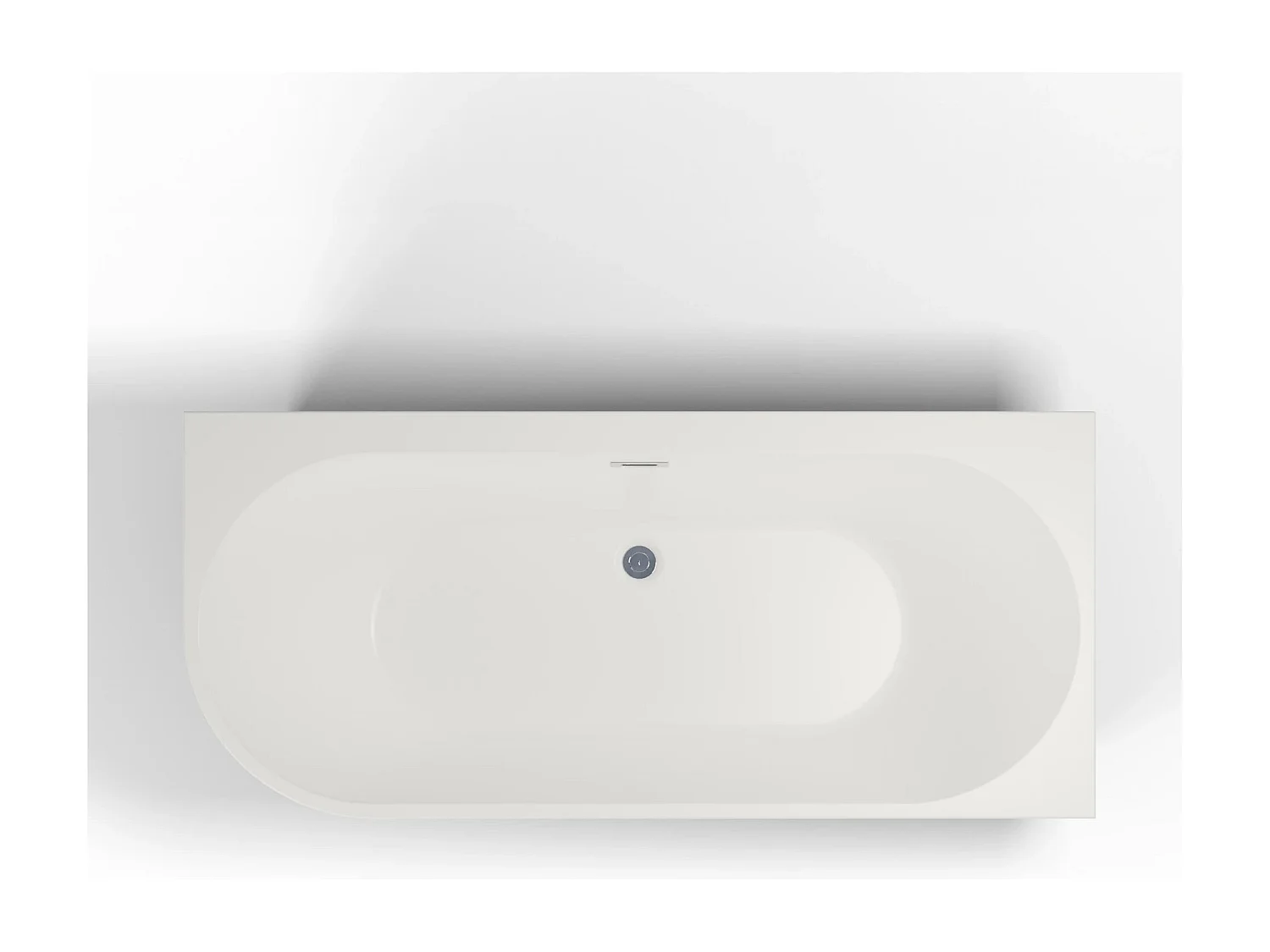 Baignoire Ilot Capri 160 droite blanche 160  x76  x58  cm, by SPALINA