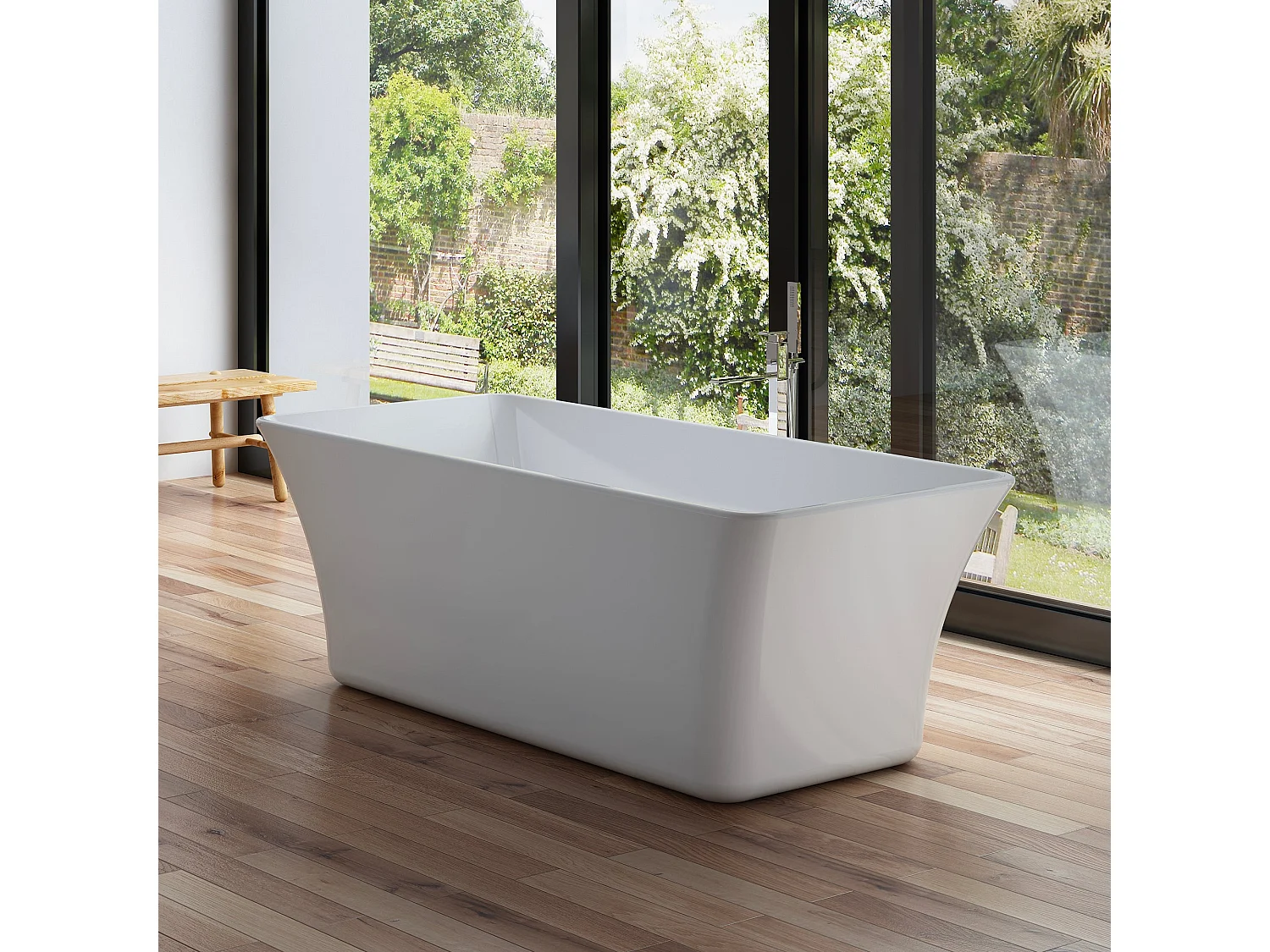 Baignoire Ilot Sorrow 170 blanche 170  x75  x58  cm, by SPALINA