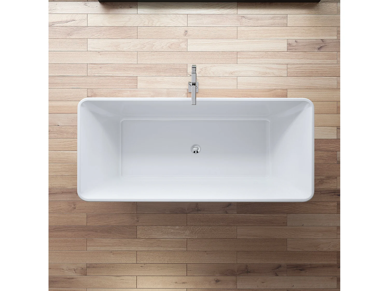 Baignoire Ilot Sorrow 170 blanche 170  x75  x58  cm, by SPALINA