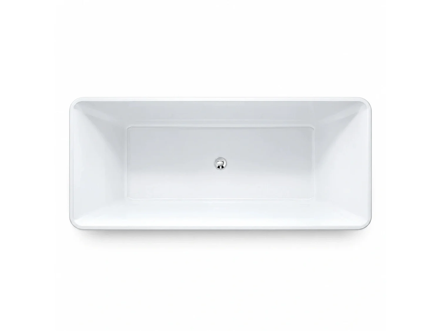 Baignoire îlot Rectangulaire Sorrow 170 Blanche 170 X75 X58 Cm, By Spalina