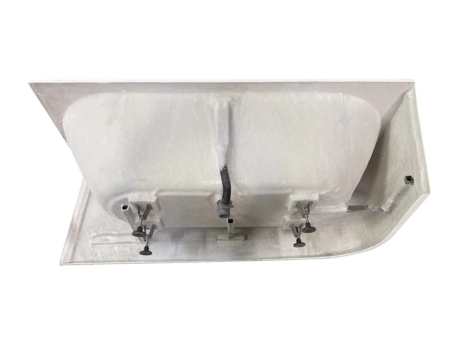 Baignoire Ilot Capri 170 droite grise 170  x76  x58  cm, by SPALINA