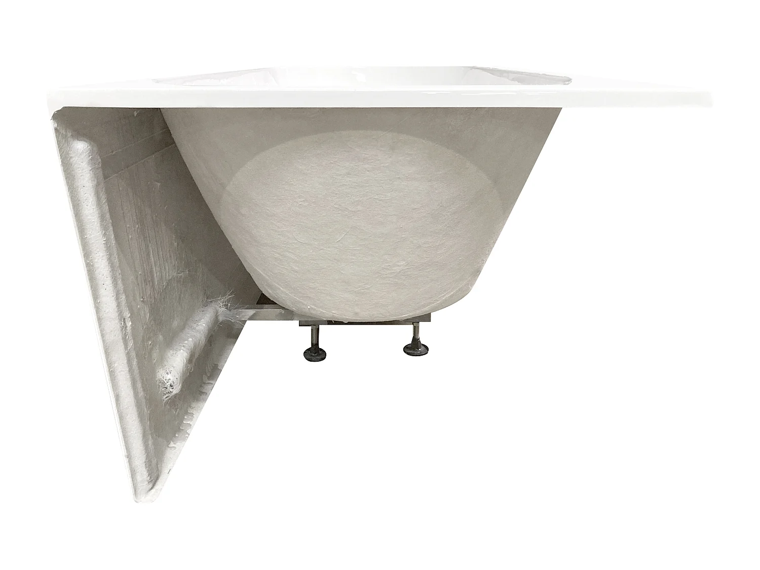 Baignoire Ilot Capri 180 gauche grise 180  x81  x58  cm, by SPALINA