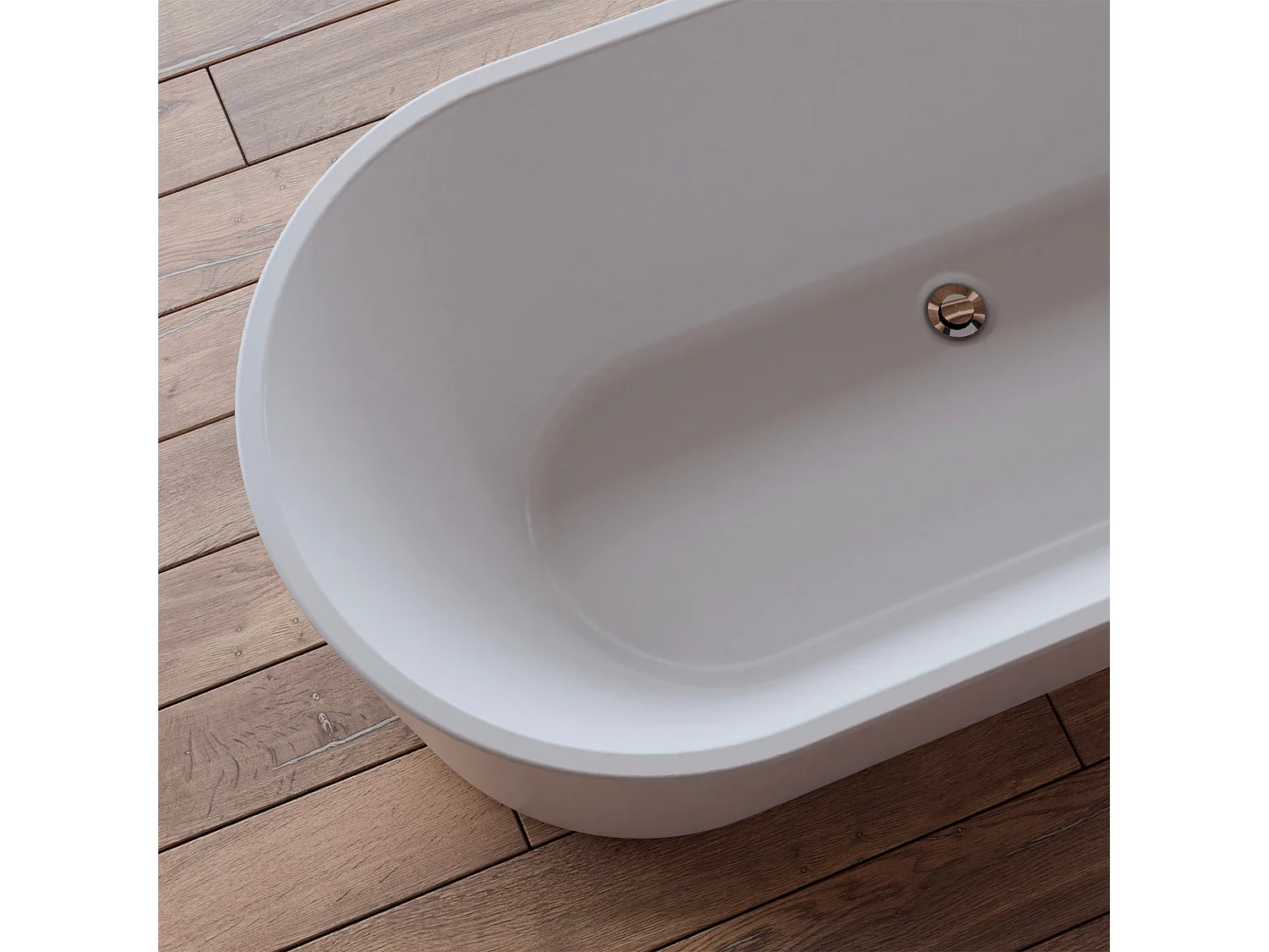 Baignoire Ilot Jade 170 blanche 170  x80  x58  cm, by SPALINA