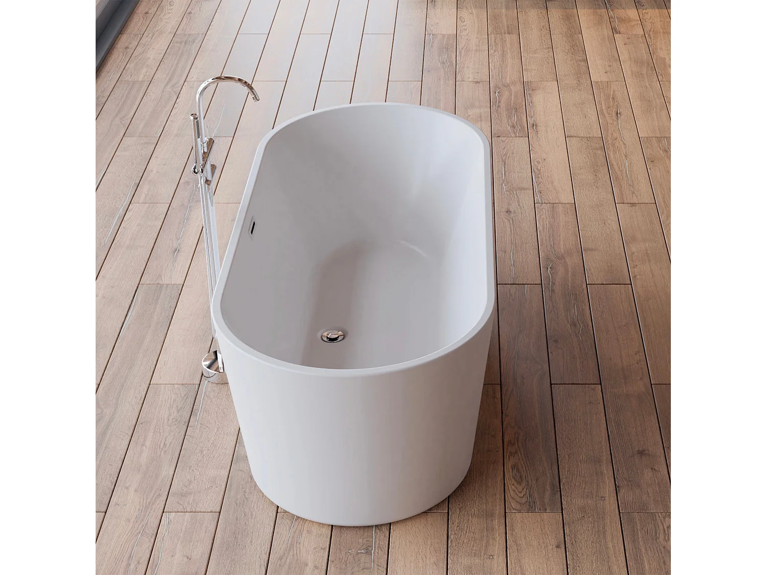 Baignoire Ilot Jade 170 blanche 170  x80  x58  cm, by SPALINA