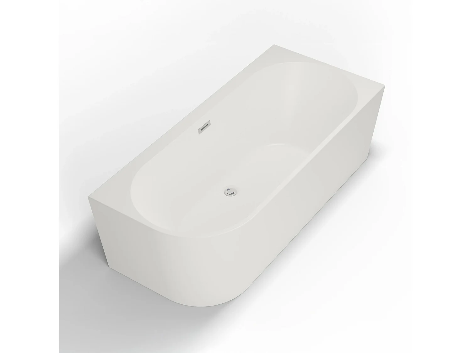 Baignoire Ilot Capri 180 droite blanche 180  x81  x58  cm, by SPALINA