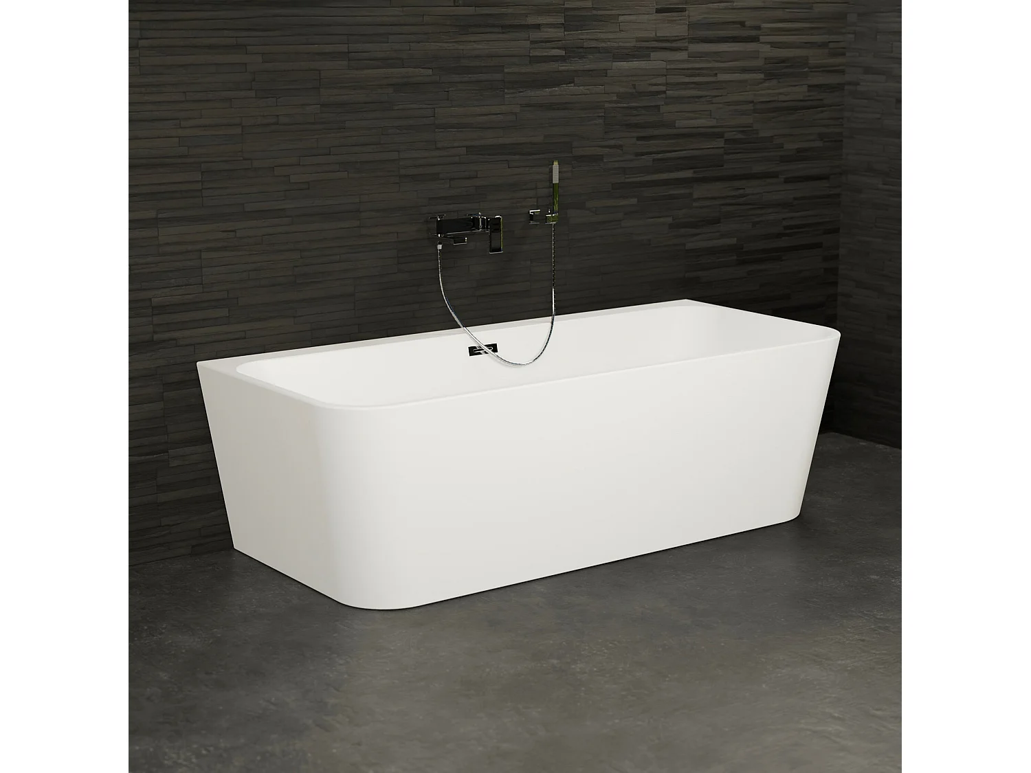 Baignoire Ilot Mint 160 blanche 160  x75  x57  cm, by SPALINA