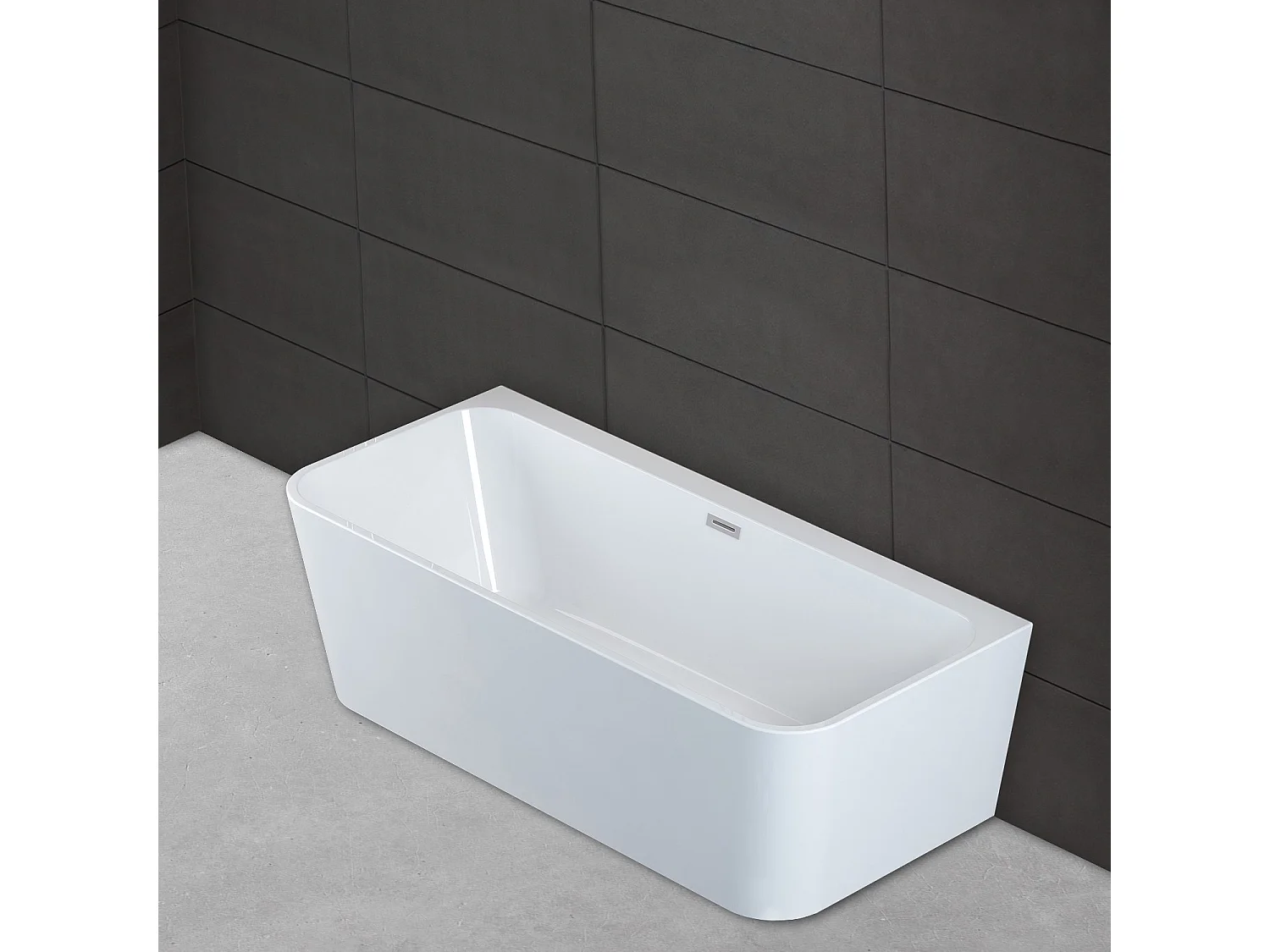 Baignoire Ilot Mint 160 blanche 160 x75 x57 cm, by SPALINA