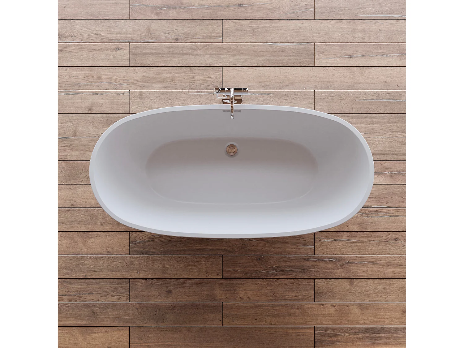 Baignoire Ilot Samba 170 blanche 170  x79  x58  cm, by SPALINA