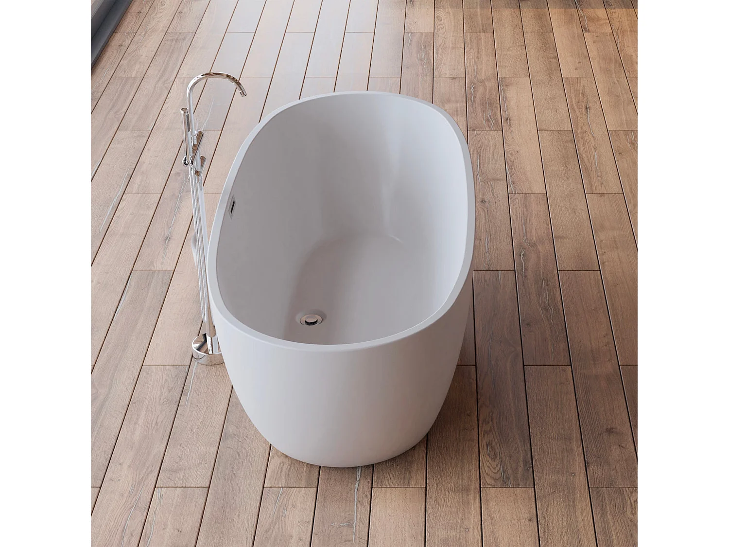 Baignoire Ilot Samba 170 blanche 170  x79  x58  cm, by SPALINA