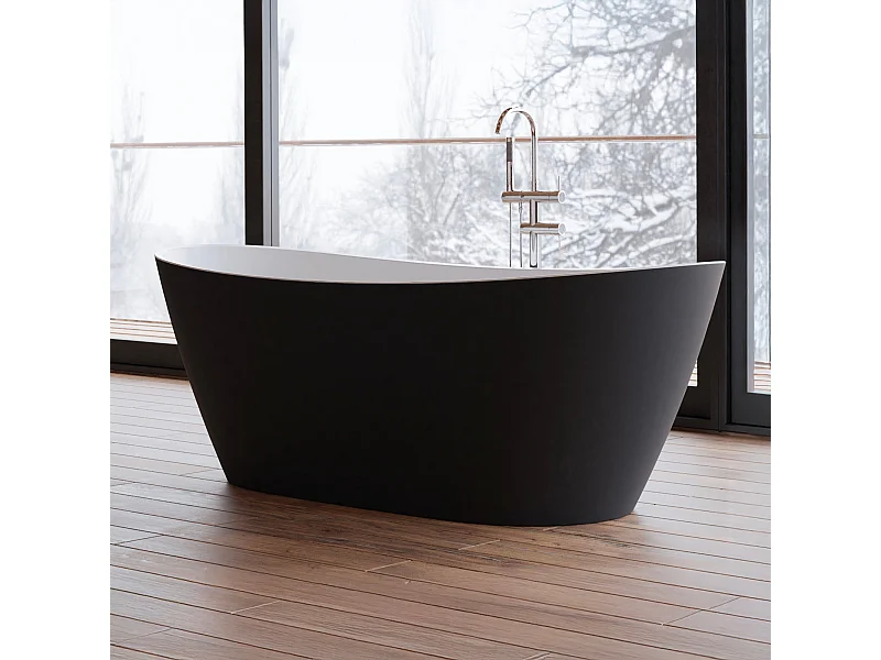 Baignoire Ilot Venecia 170 noire 170  x80  x57  cm, by SPALINA