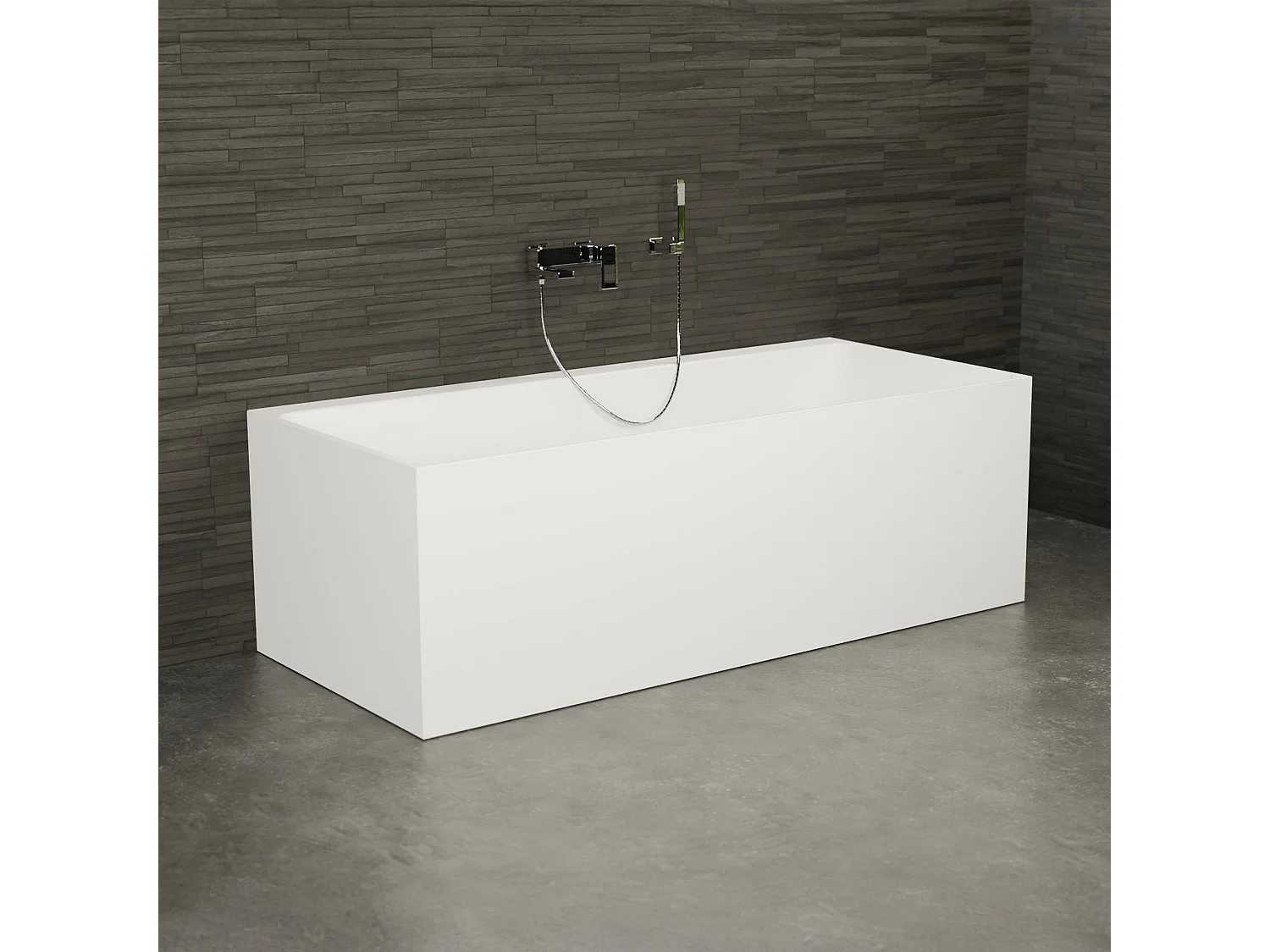 Baignoire Ilot Cobalt 170 blanche 170  x75  x56  cm, by SPALINA
