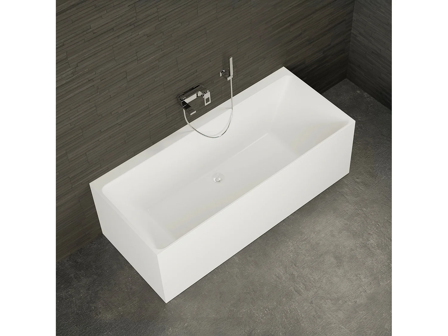 Baignoire Ilot Cobalt 170 blanche 170  x75  x56  cm, by SPALINA