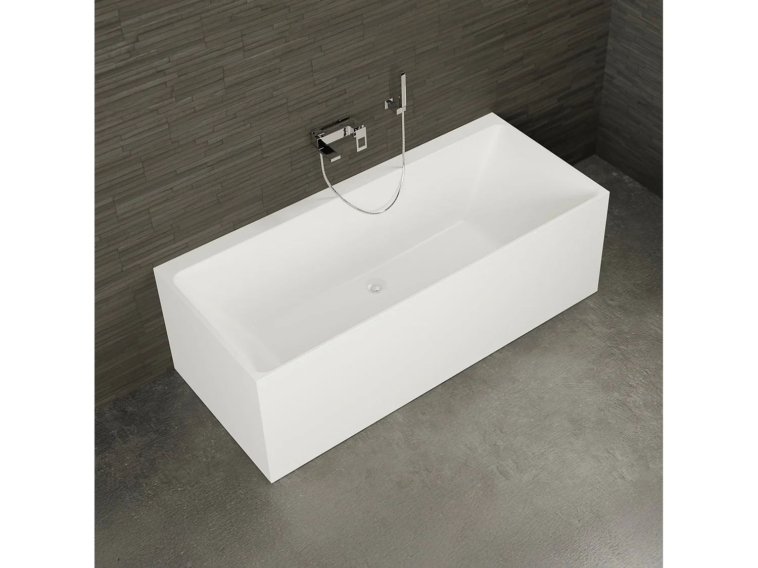 Baignoire Ilot Cobalt 170 blanche 170  x75  x56  cm, by SPALINA