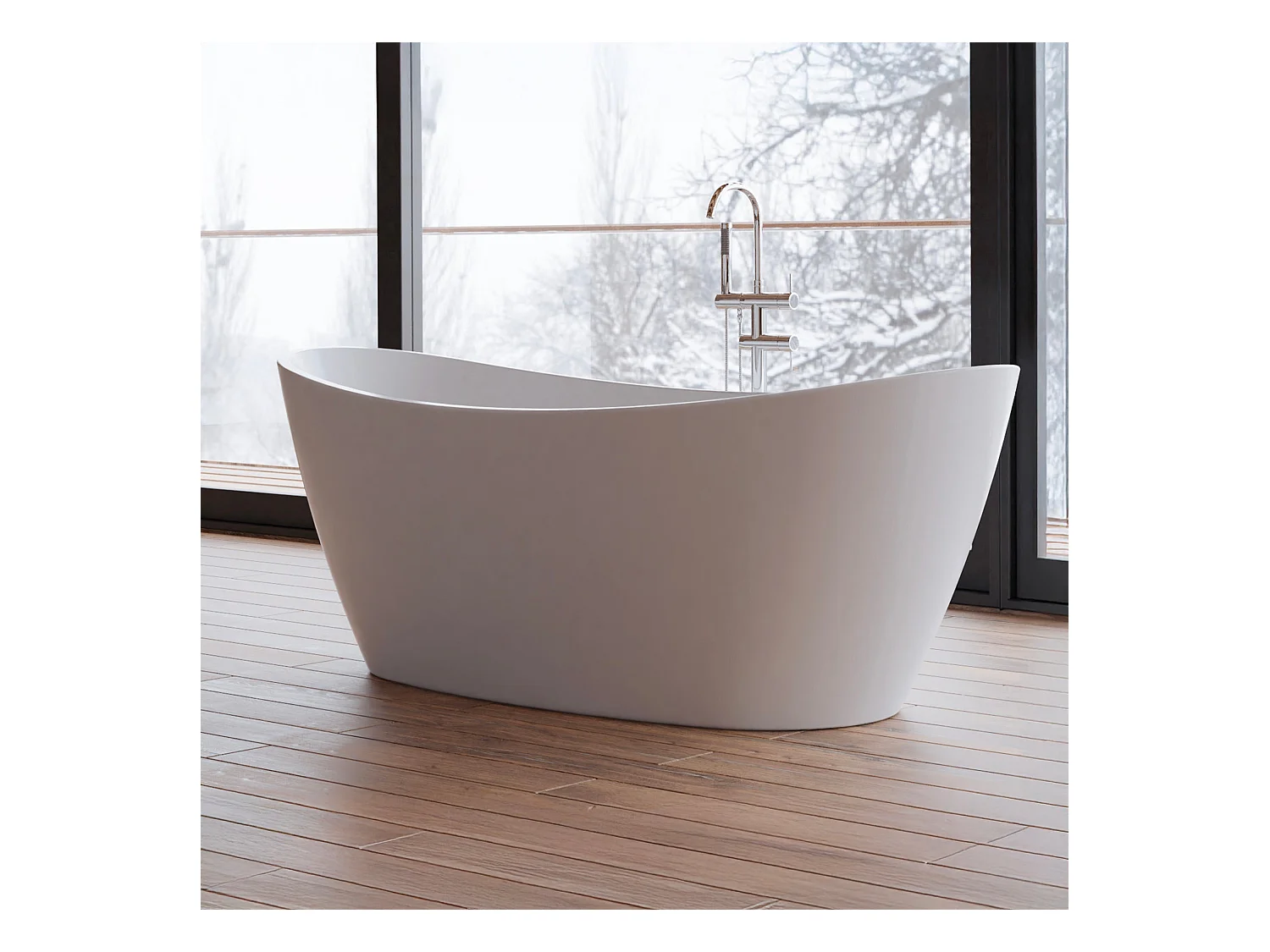 Baignoire Ilot Neroon 2.0 170 blanche 170  x80  x60  cm, by SPALINA