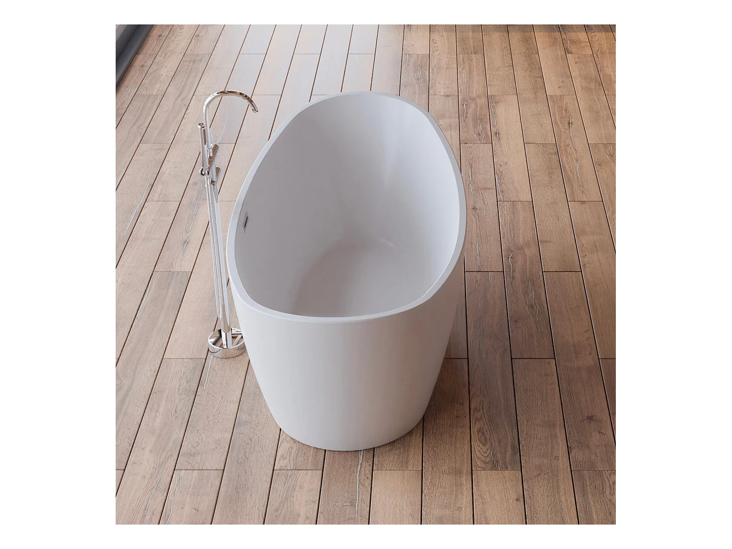 Baignoire Ilot Neroon 2.0 170 blanche 170  x80  x60  cm, by SPALINA