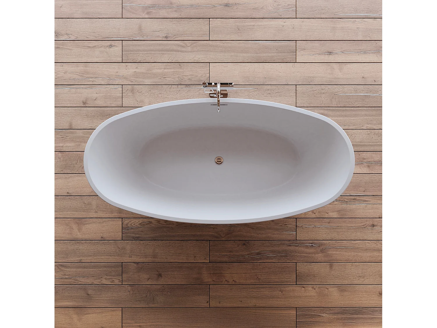 Baignoire Ilot Neroon 2.0 170 blanche 170  x80  x60  cm, by SPALINA