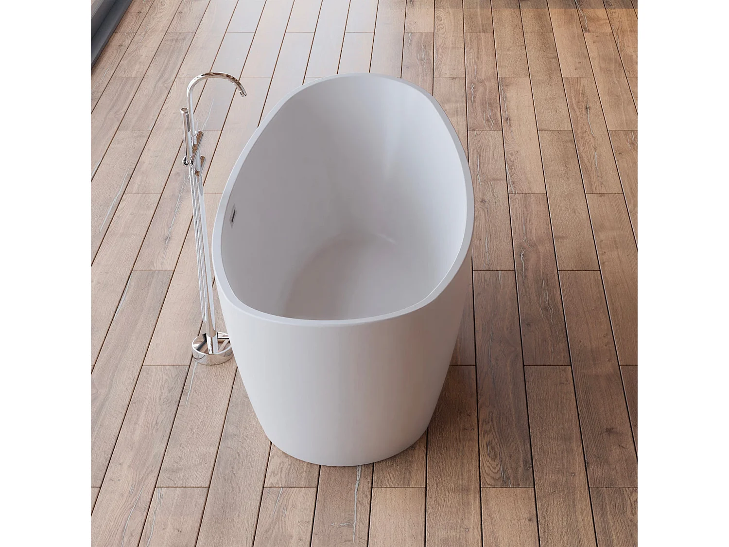 Baignoire Ilot Neroon 2.0 170 blanche 170  x80  x60  cm, by SPALINA
