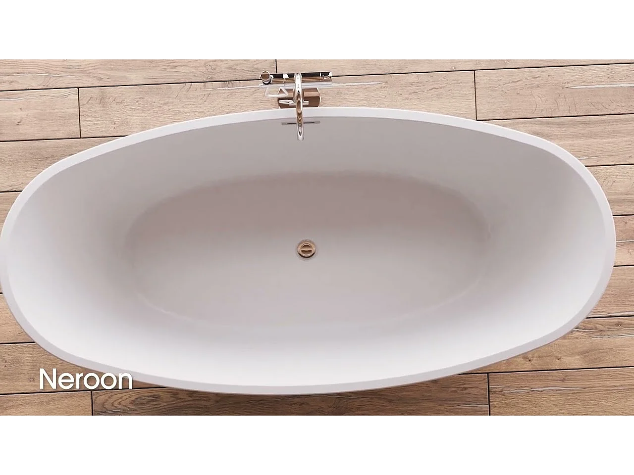 Baignoire Ilot Neroon 2.0 170 blanche 170  x80  x60  cm, by SPALINA