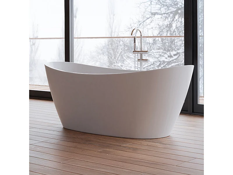 Baignoire Ilot Neroon 2.0 170 blanche 170  x80  x60  cm, by SPALINA