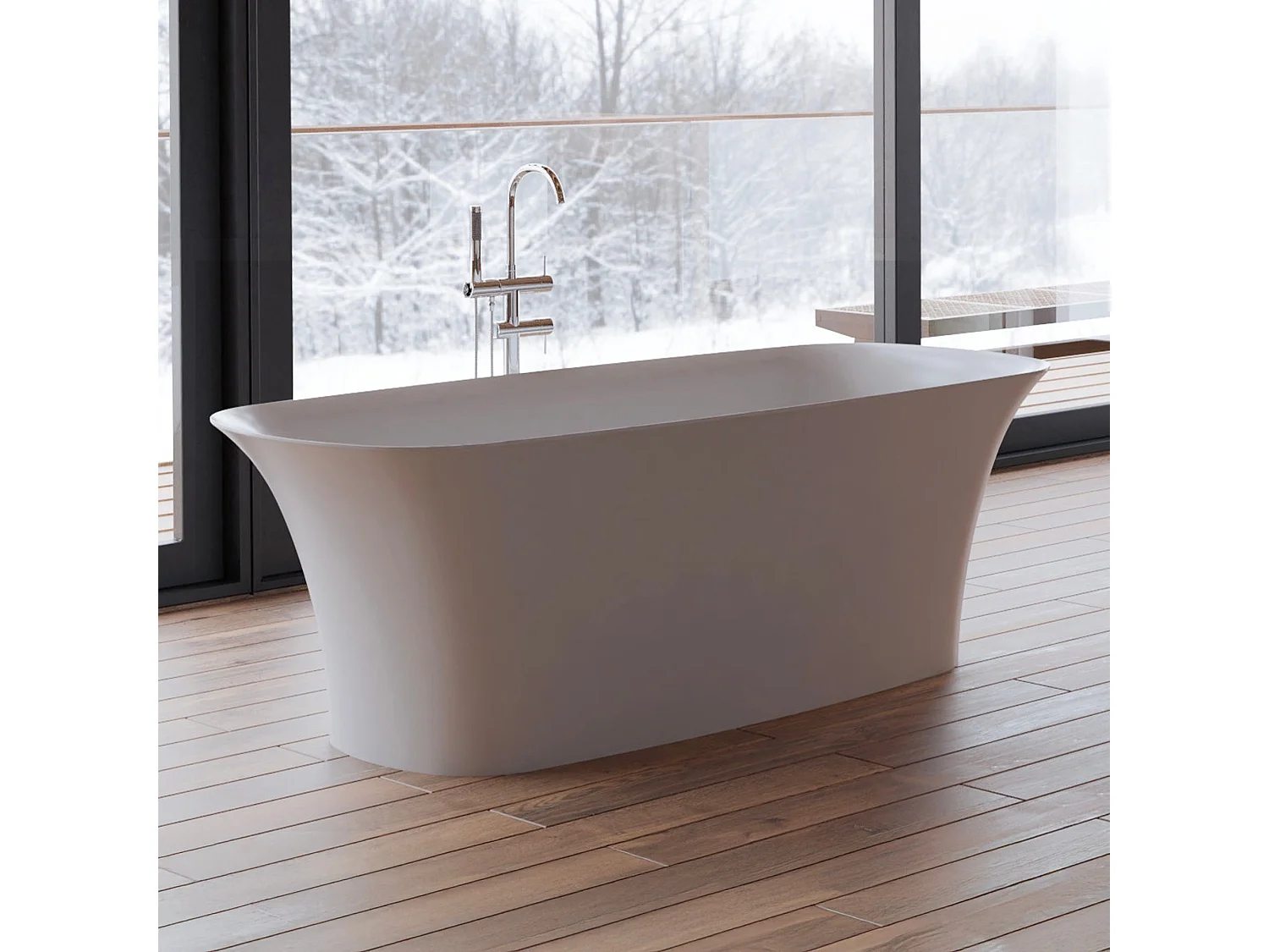 Baignoire Ilot Bliss 170 blanche 170  x80  x58  cm, by SPALINA