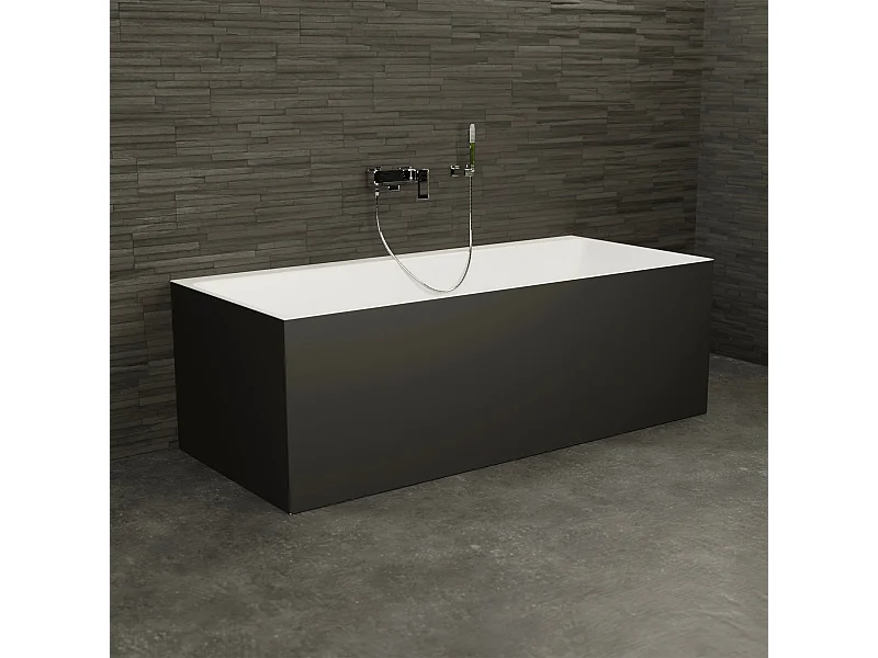 Baignoire Ilot Cobalt 170 noire 170  x75  x56  cm, by SPALINA