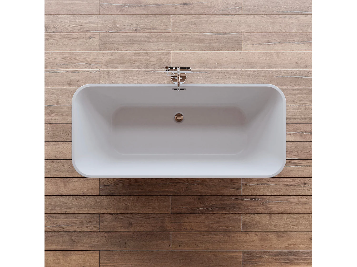 Baignoire Ilot Stellar 170 blanche 170  x75  x56  cm, by SPALINA