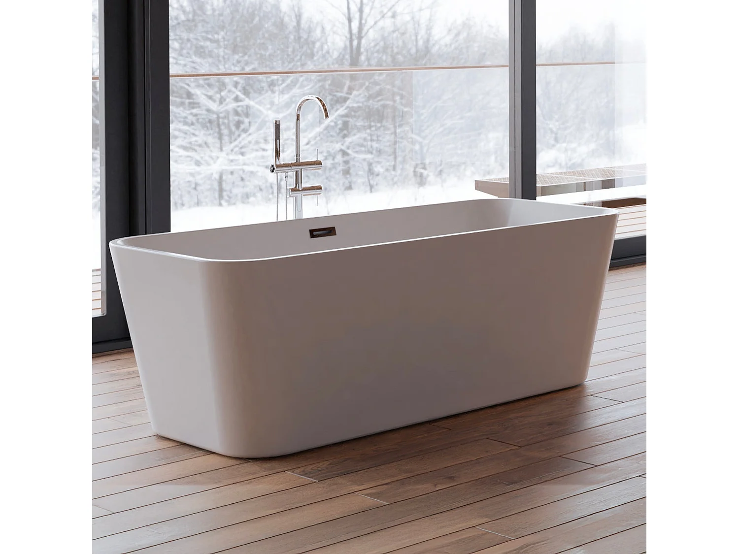 Baignoire Ilot Stellar 170 blanche 170  x75  x56  cm, by SPALINA