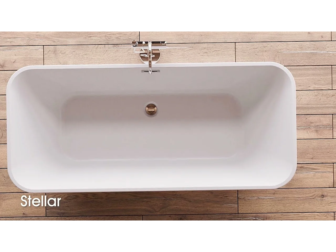 Baignoire Ilot Stellar 170 blanche 170  x75  x56  cm, by SPALINA