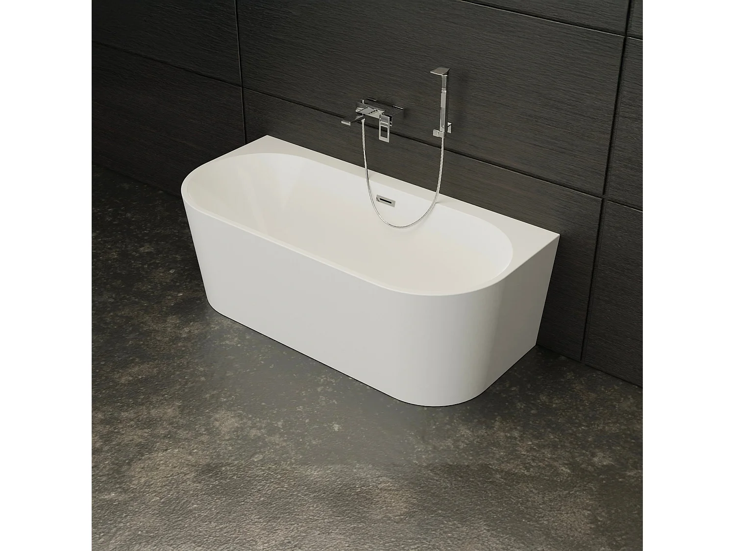 Baignoire Ilot Naos 170 blanche 170  x80  x58  cm, by SPALINA