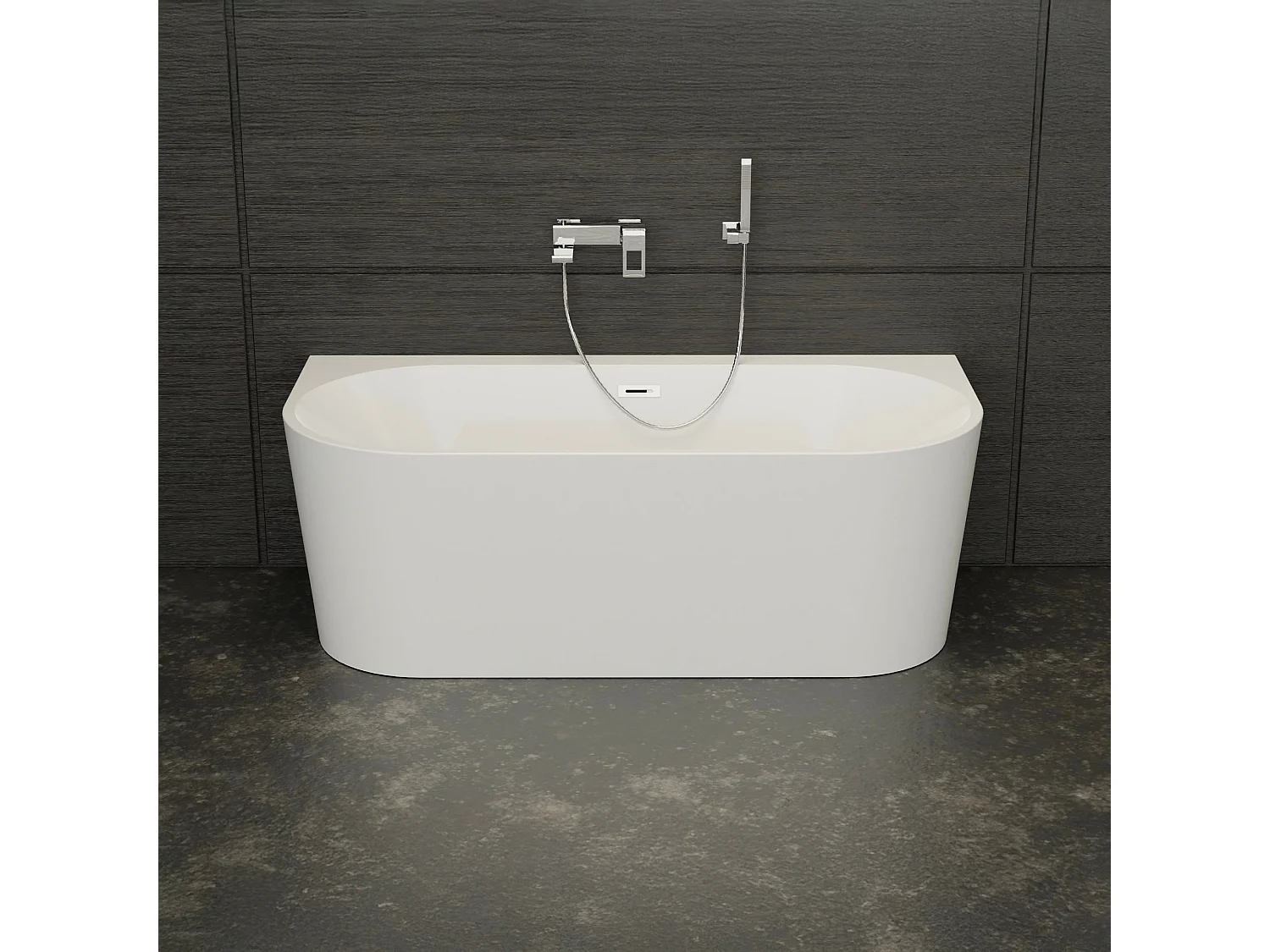 Baignoire Ilot Naos 170 blanche 170  x80  x58  cm, by SPALINA