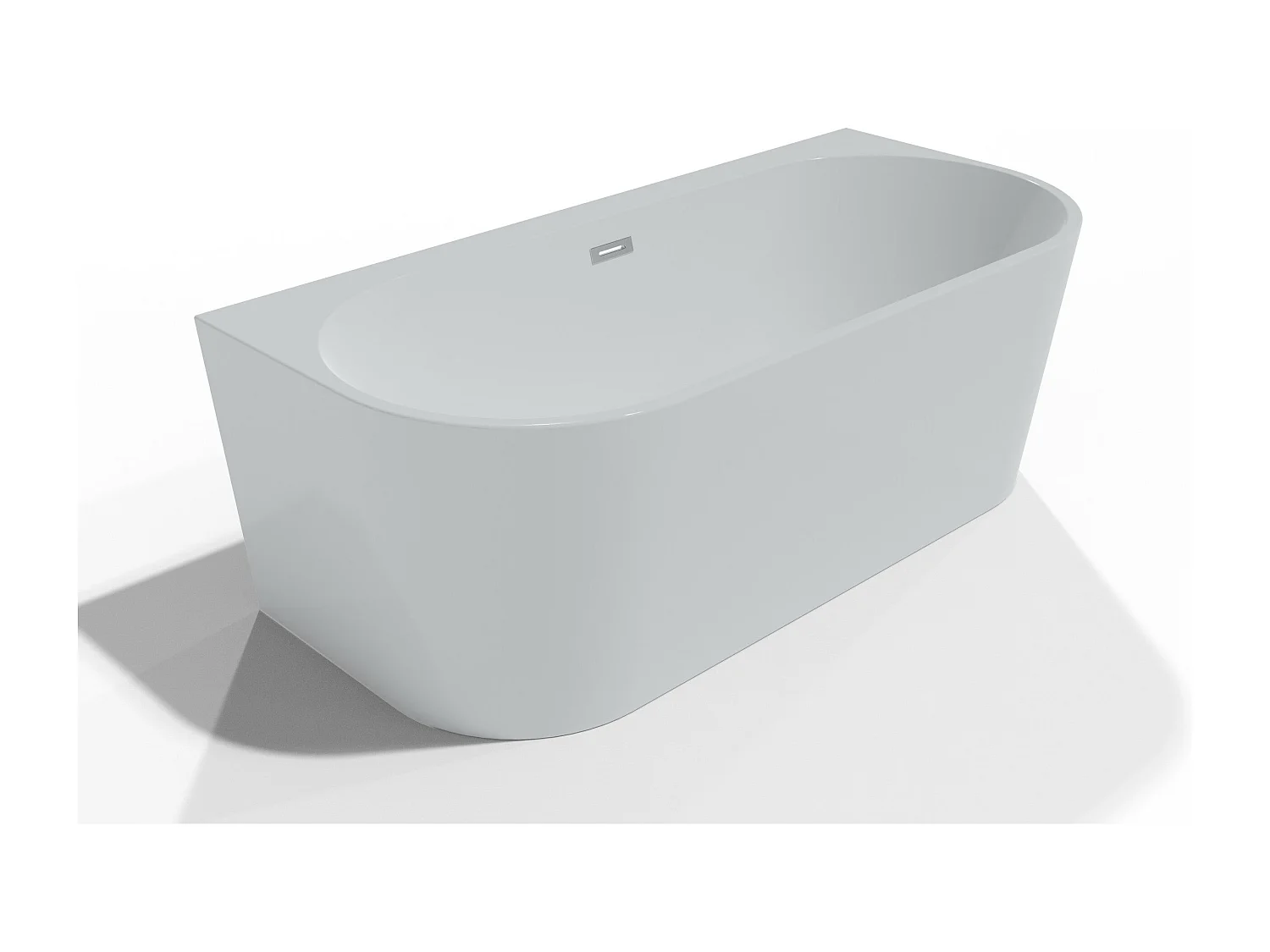 Baignoire Ilot Naos 170 blanche 170  x80  x58  cm, by SPALINA