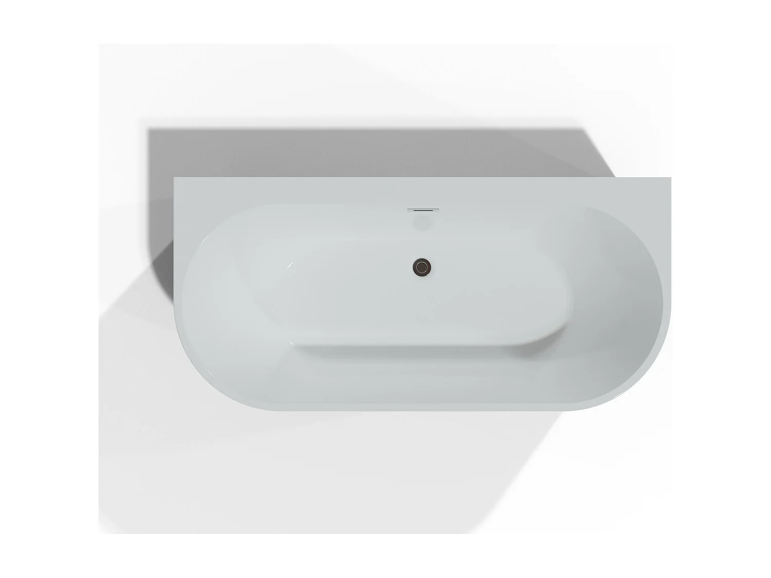 Baignoire Ilot Naos 170 blanche 170  x80  x58  cm, by SPALINA