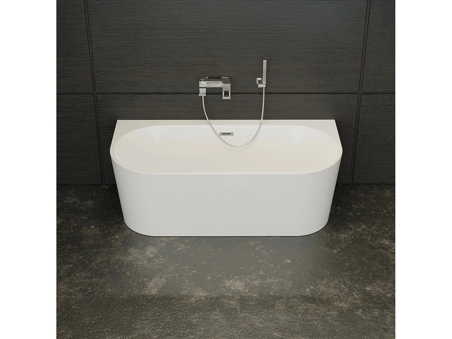 Baignoire Ilot Naos 170 blanche 170 x80 x58 cm, by SPALINA