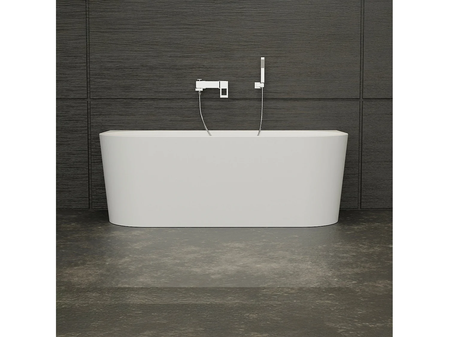 Baignoire Ilot Naos 170 blanche 170 x80 x58 cm, by SPALINA