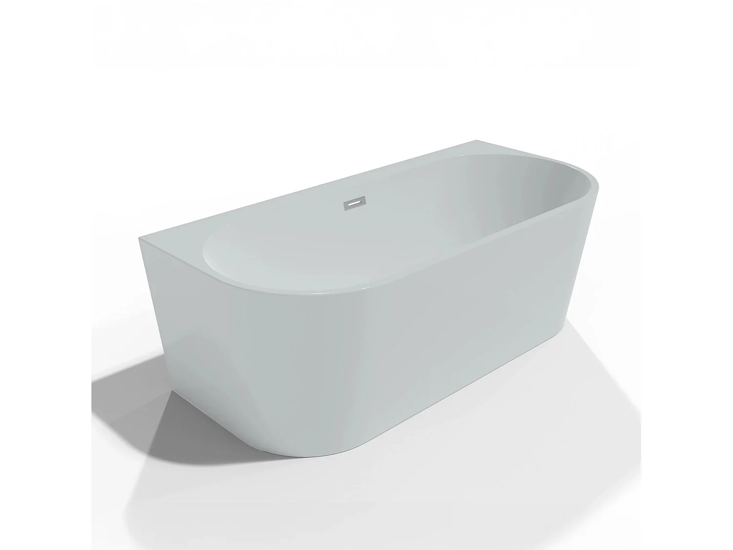 Baignoire Ilot Naos 170 blanche 170 x80 x58 cm, by SPALINA