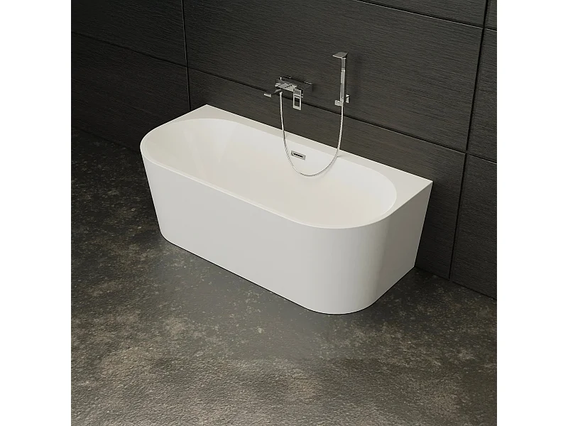Baignoire Ilot Naos 170 blanche 170  x80  x58  cm, by SPALINA