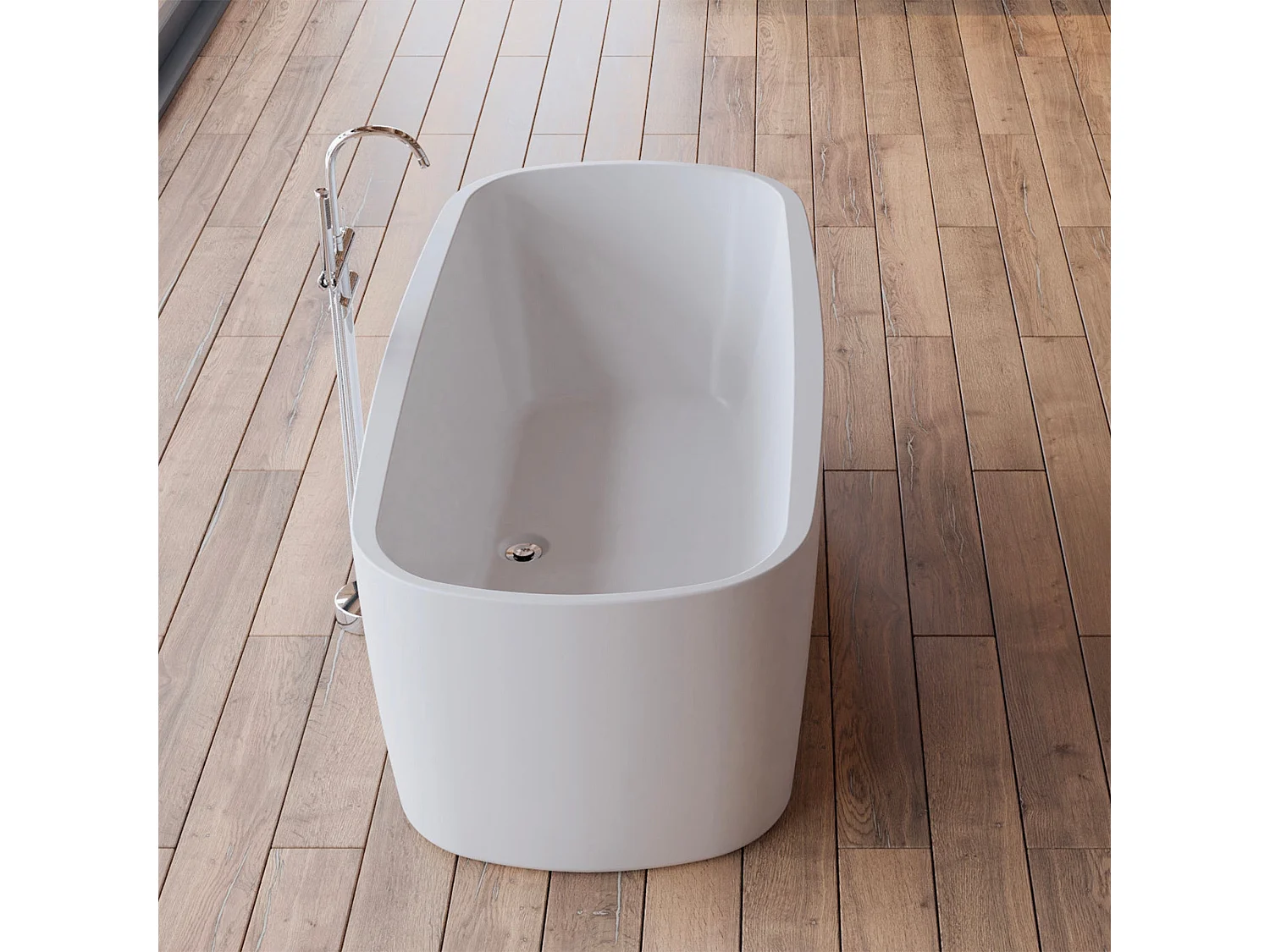 Baignoire Ilot Dune 170 blanche 170  x80  x58  cm, by SPALINA