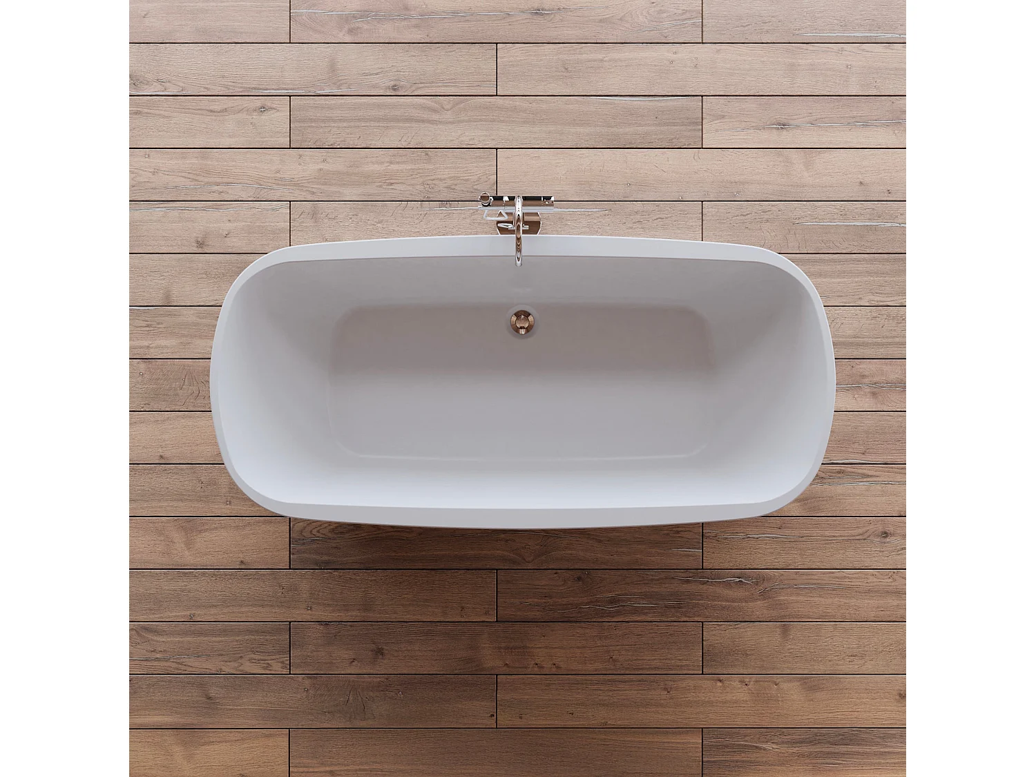 Baignoire Ilot Dune 170 blanche 170  x80  x58  cm, by SPALINA