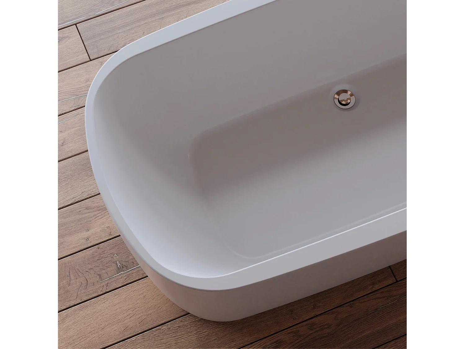 Baignoire Ilot Dune 170 blanche 170  x80  x58  cm, by SPALINA