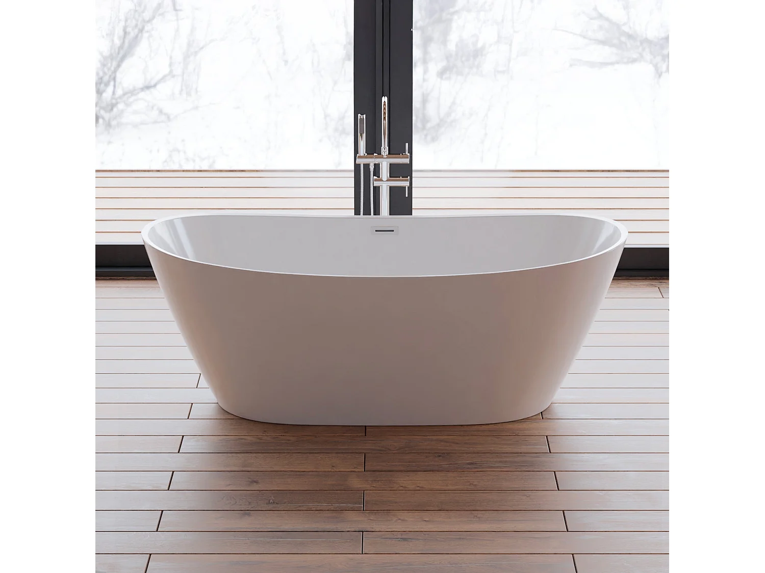 Baignoire Ilot Venecia 170 blanche 170  x80  x57  cm, by SPALINA