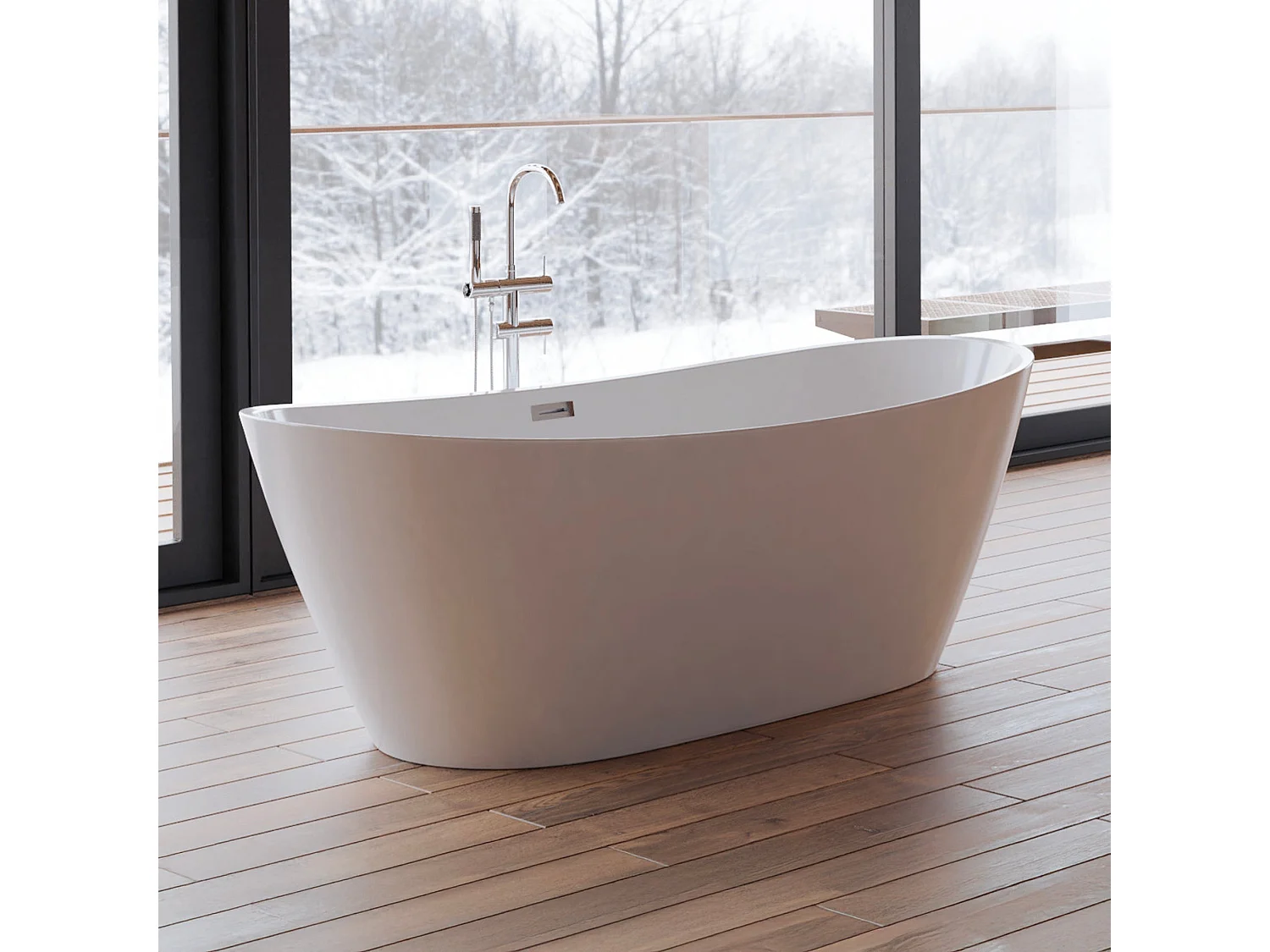 Baignoire Ilot Venecia 170 blanche 170  x80  x57  cm, by SPALINA